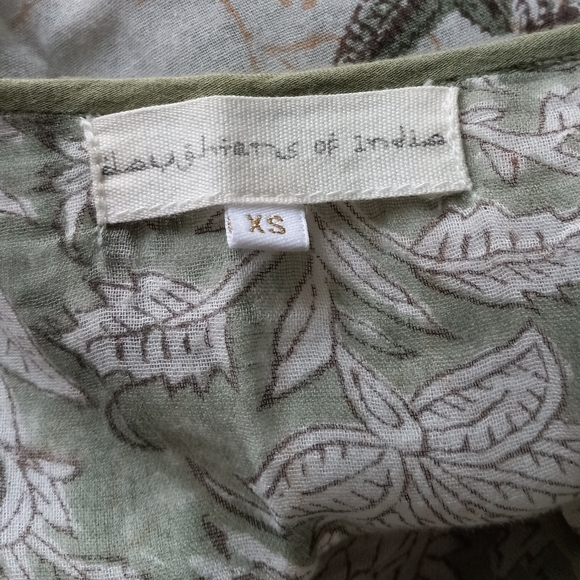 Daughters Of India Diya Midi Dress Pistachio Green XS - Picture 9 of 16